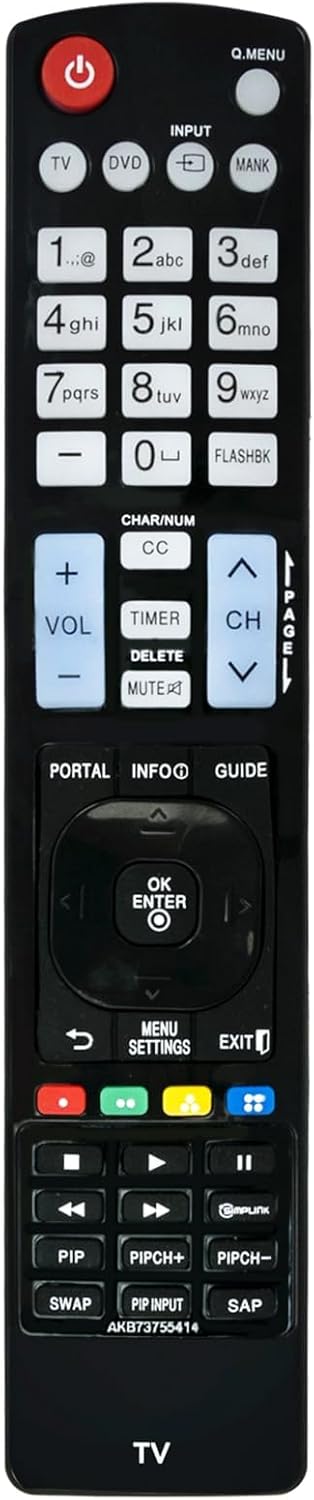AKB73755414 Replaced Remote fit for LG TV 39LY570H 42LY570H 47LY570H 55LY570H 32LY560H 39LY560H 42LY560H 47LY560H 32LY750H 39LY750H 32LY760H 39LY7...