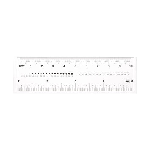 Film Flexible Ruler 4 Inch 0.1mm Scale PET Plastic Covered Folding Straight Ruler Calibration Soft Ruler Measuring Tool for Factory, Transparent...