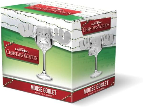 Spoontiques - National Lampoon’s Christmas Vacation Glass Moose Cup - Griswold Moose Mug - 4.5” - 8 Ounce, Glass...