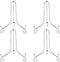 Artliving (4 pack 8" Iron Large Plate Stand, Silver Iron Easel Plate Display Photo Holder Stand, Displays Picture Frames, Cookbooks, Decorative Pl...