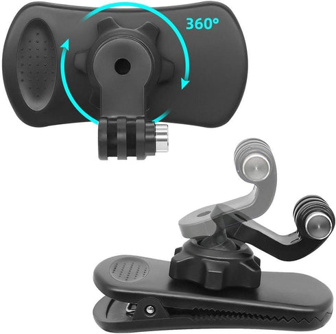 Backpack Strap Clip Mount for GoPro Hero 12 11 10 9 8 7 6 5 4 3+ 2 Session Black Silver XIAOYI 4K SJCAM Yi Sports Action Camera Perfect Shoulder a...