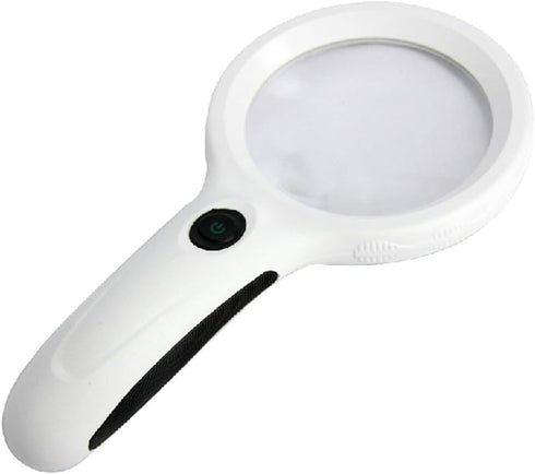 9-Led Bulbs Illuminated Lighting Glass Lens Handheld Magnifier 8X Magnifying for Coin Jewelry...