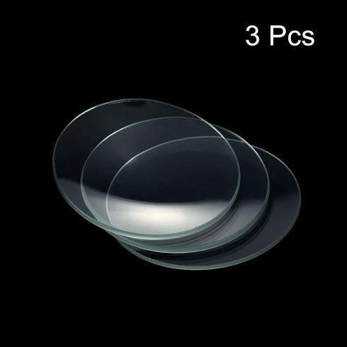 PATIKIL 60 mm Diameter Watch Glass, 3 Packs Beaker Cover Smooth Edges Chamfered Arc for Laboratory, Transparent...