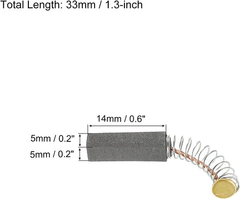PATIKIL Carbon Brushes 0.6x0.2x0.2 Inch for Electric Motors Power Tool Angle Grinder Table Saw Spare Part Repair, 4 Pack...