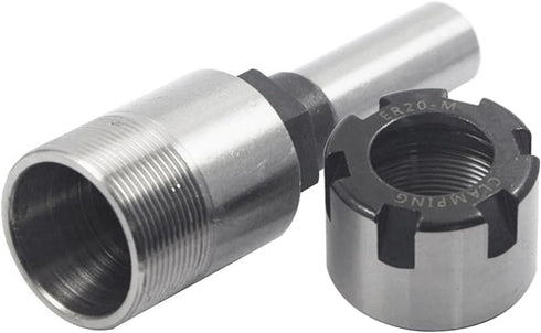 Mesee 1/2'' Shank ER20 Router Collet Extension Chuck Adapter with 1/4'' & 1/2'' ER20 Spring Collet Set Milling Cutter Bit Chuck Extender Rod Woodw...