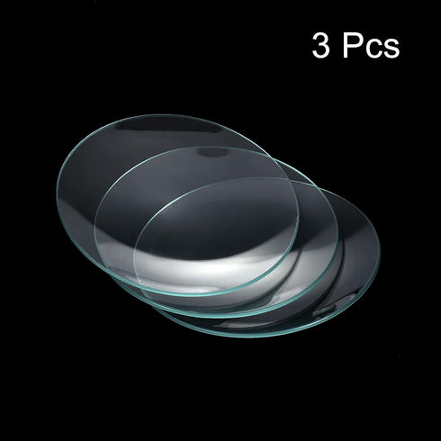 PATIKIL 100 mm Diameter Watch Glass, 3 Packs Beaker Cover Smooth Edges Chamfered Arc for Laboratory, Transparent...