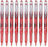 Pilot Precise P-500 Gel Rolling Ball Pen, Extra Fine 10 Pens (Red)...