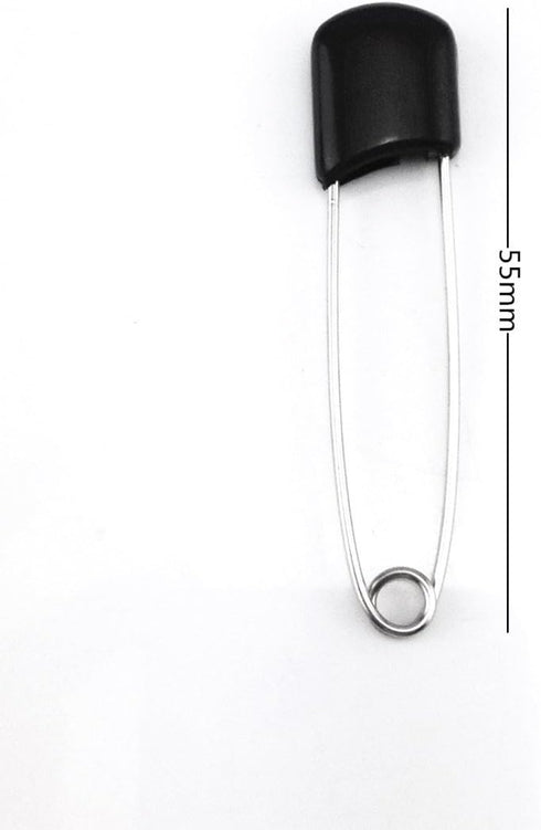 yueton 50pcs Black Plastic Head Baby Safety Pins Safety Locking Baby Cloth Diaper Nappy Pins...