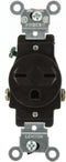 Leviton 5029 15 Amp, 250 Volt, Narrow Body Single Receptacle, S, Tan Brown...