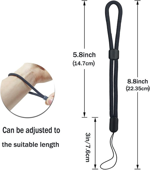 yuntop 5PCS Wrist lanyard, 8.8 inch Hand Wrist Strap Lanyard, Adjustable Nylon Wristlet Straps for Cell Phone, Camera, GoPro, PSP, USB Flash Drive...