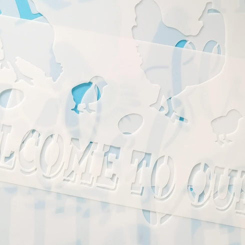 Hen Chicken Farmhouse Stencils, 4 Pcs Farm Eggs Hen Chicken Farmhouse Rustic Farmhouse Reusable Stencil for Painting on Wood Fabric Wall Furniture...