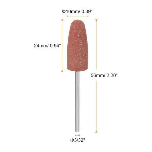 5pcs Rubber Polishing Bit Silicone Buffing Wheels 80 Grit 10mm Dia Mounted Grinding Head for Electric Grinder Rotary Tool, Cone Shape...