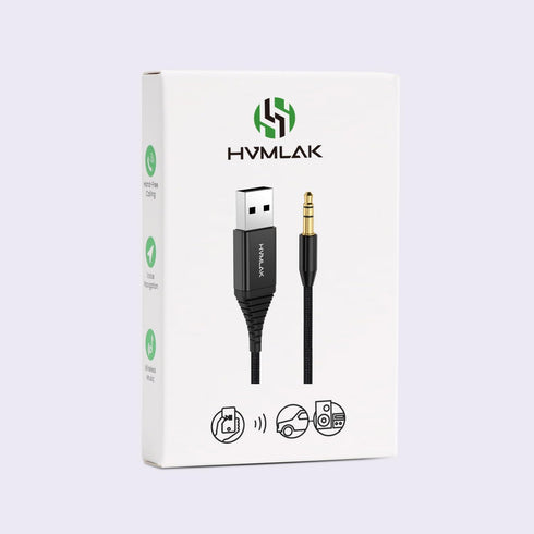 Bluetooth Aux Adapter for Car, USB Aux Bluetooth 5.2 Receiver with 3.5mm Jack Kit, Handsfree Calling, Music Streaming, Compatible with Trucks, Veh...