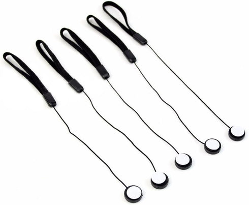 5 Pack Lens Cap Keeper SLR Camera Lens Cap Belt Holder Cover Cord Cable Anti-Lost Lanyard Strip Strap Rope String Universal for DSLR SLR Nikon/Son...