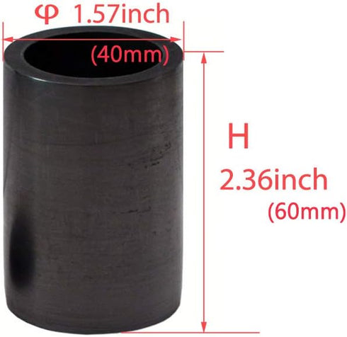Gold Silver Copper Smelting Graphite Crucible Cup with Lid Lab Supply (40x60mm)...