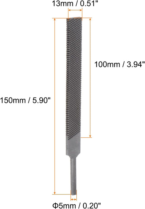 2pcs Pneumatic Flat Files Set 5mm x 100mm Hardened Bearing Steel Coarse Cut Teeth Hand Tools for Metal Wood Sharpening...