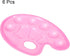 PATIKIL 10 Wells Acrylic Paint Palette, 6 Pack Painting Pallet Holder Oval with Thumb Hole Art Supplies for Painting Drawing, Pink...