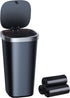 Mini Car Trash Can with Lid, Cup Holder Trash Can for Car with 3 Rolls Mini Trash Bags, Waterproof Small Car Garbage Can for Car Home Office Desk ...