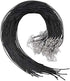 Selizo 50Pcs Necklace Cord Black Waxed Cotton Cord for Necklace Making and Bracelet Making...