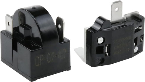 1PCS QP-02-4.7 Ohm PTC Refrigerator Start Relay 3 Pin Refrigerator Start Relay And 1PCS Refrigerator Overload Protector 1/2 HP......