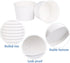 Paper Ice Cream Cups 4oz Small White Dessert Bowls Frozen Yogurt Cup White Dessert Bowls Frozen Dessert Supplies Pack of 50 count...