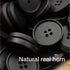 11 Pieces Real Horn Buttons for Blazer and Suit, 20mm 15mm Natural Genuine Buffalo Buttons for Men Women's Sport Jacket Coat Uniforms Sweaters (Bl...