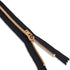Lakesstory 3 Inch Metal Zipper - Black, Gold Brass, Heavy Duty, Non-Separating, Durable, for Clothing & DIY Projects...
