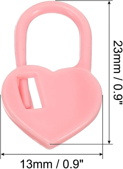 PATIKIL Crochet Stitch Markers, 100 Pack Plastic Knitting Markers Needle Pin Heart Locking Stitch Marker for Sewing Crocheting DIY Craft, Pink...