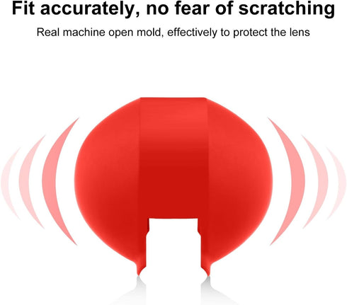 PULUZ Silicone Lens Cover for Insta360 X3 Invisible Dive Housing Case, Protective Lens Cap Flexible Lens Guard Protector Cover for Insta360 X4 Act...