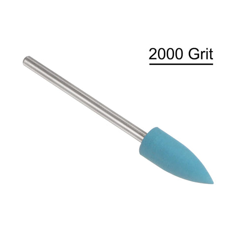 10pcs Rubber Polishing Bit Silicone Buffing Wheels 2000 Grit 6mm Dia Mounted Grinding Head for Electric Grinder Rotary Tool, Tapered Shape...