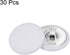 30pcs 40L Fabric Cloth Covered Button 25mm Round Metal Shank Sewing Buttons for Suits Dress Blouses, White...
