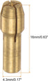 15pcs Brass Collet 0.5mm Brass Drill Chucks Mini Electric Grinder Quick Change Drill Chuck Bit Sets for Rotary Tools, 4.3mm Shank Diameter...