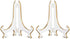 Artliving 4" White Gold Decorative Small Plate Stand Holder Plastic Picture Easel Display Stand Picture Frame Stand (2 Pack)...