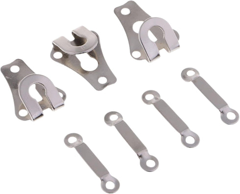 12 Set Heavy-Duty Pant Hook & Eye Nickel Sewing Set Clothig Fixing Tools Hooks and Eyes Closure for Bra Trousers Skirt Dress...