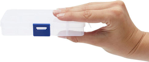 Juvale 12 Pack Mini Clear Storage Containers with 10 Grid Dividers, Small Plastic Tackle Boxes for Beads, Buttons, DIY Jewelry (2.5 x 5 In)...