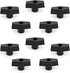 POWERTEC 1/4"-20 T Knobs 10 Pack, Clamping Knobs with Steel Insert for T Track Bolts, Thumb Screw Threaded Knobs for T Track Accessories, Feather ...