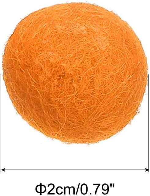 PATIKIL Wool Felt Balls Beads Wool Felting Pom 2cm 20mm Orange for Home Crafts Handcrafts Project DIY Pack of 50...
