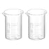 PATIKIL 2Pcs 5ml Low Form Glass Beaker, 3.3 Borosilicate Glass Graduated Printed Scale Measuring Cups with Spout for Kitchen Lab Liquids...