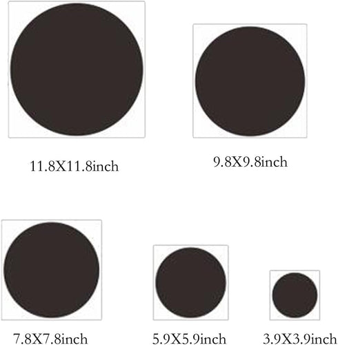 5PCS Circle Donts Stencils Reusable Painting Plastic Art Craft Templates on Wood Wall Fabric Paper Home Décor DIY 4" to 12"for DIY Painting Card M...