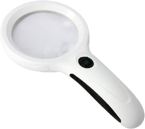 9-Led Bulbs Illuminated Lighting Glass Lens Handheld Magnifier 8X Magnifying for Coin Jewelry...