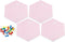 PATIKIL Hexagon Felt Board Tiles, 4 Pack Self Adhesive Mini Moon Wall Pin Bulletin Board with Push Pins for Photos Memos Home Office Decor, Pink...
