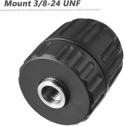 Mesee 0.8-10mm Keyless Drill Chuck Adapter 3/8-24UNF Mount Thread Impact Chuck Converter, Quick Release Conversion Tool with 1/4 Inch Hex Shank...