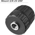 Mesee 0.8-10mm Keyless Drill Chuck Adapter 3/8-24UNF Mount Thread Impact Chuck Converter, Quick Release Conversion Tool with 1/4 Inch Hex Shank...