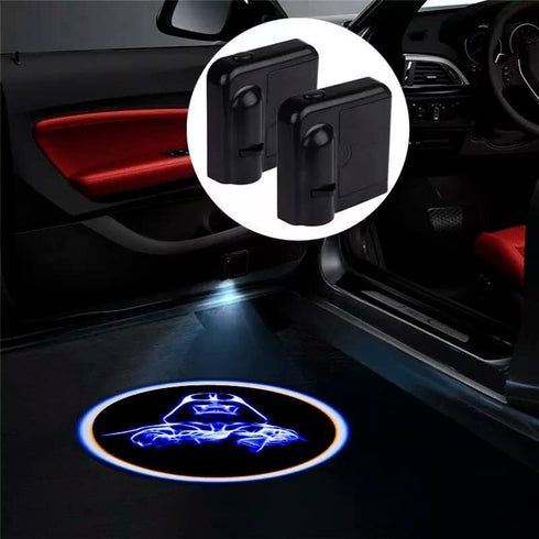 2pcs for Vader 3D Magnetic Car Door Step LED Welcome Logo Shadow Ghost Light Projector Lamp fits All Car Models (Star Wars Darth Vader)......