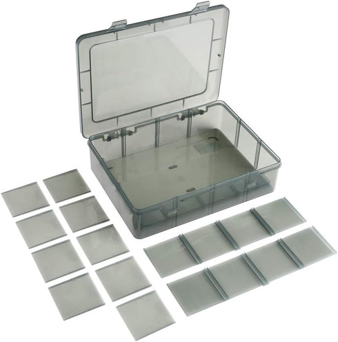 12 Girds Large Plastic Craft Storage Containers, Compartment Storage Container, Parts Storage Box with Adjustable Dividers for Sewing Arts, Washi ...
