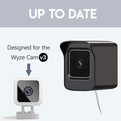 PEF Mount for All-New Wyze Cam V3/V4, Weatherproof Protective Cover and 360 Degree Adjustable Wall Mount Solid Housing for Wyze V3/V4 Outdoor Indo...