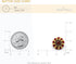 10 pcs Oriental Fabric Style Rhinestone Flower Metal Loop Sewing Coat Buttons -18mm -11/16"...