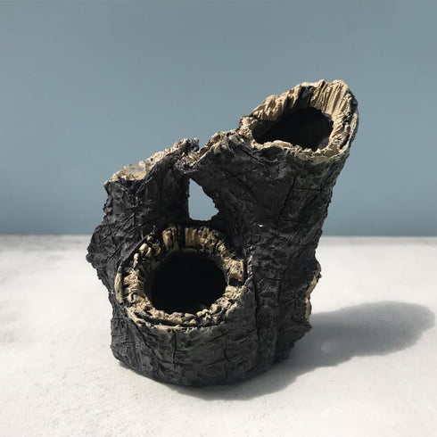 6Pcs Small Boat and Blue White Lighthouse and Artificial Tree Stump Resin Statue Micro Landscape Decorations DIY Landscaping Decoration Accessorie...