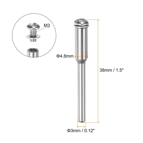 6pcs Cut Off Wheel Screw Mandrel 3mm Shank Dia Cutting Disc Holder for Rotary Tools...
