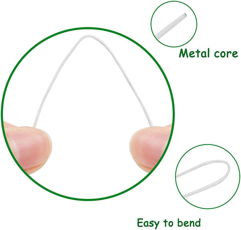 CCINEE 22 Gauge White Floral Wire Stem for Flower Arrangement Craft Supply,16 Inch,150PCS...